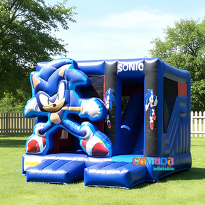 บ้านลมเด็กเล่นสำหรับงานวันเกิด พร้อมสไลเดอร์ โซนิค บ้านลมเป่าลมพร้อมสไลเดอร์ - Product Image 2