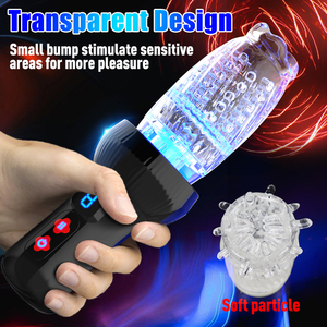 Copa de Masturbación Eléctrica Giratoria Inteligente con Pantalla Digital de Silicona ABS, 9 Frecuencias Telescópicas, 100% Impermeable, Vagina Realista - Product Image 2