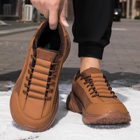 Chaussures décontractées pour hommes à coupe large, grande taille, doublure chaude en fourrure, respirantes, légères, confortables, pour le printemps, l'automne et l'hiver