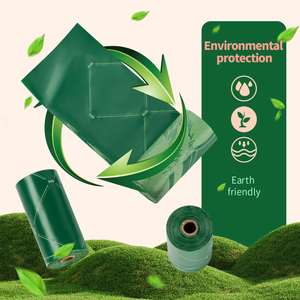 High Quality Custom Logo Poop Bags for Dogs Eco-Friendly & Portable Earth Green Biodegradable Waste Poo Bags Simple Style - Product Image 2