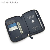 Portefeuille de passeport pour homme en cuir italien avec blocage RFID, vente en gros, personnalisable