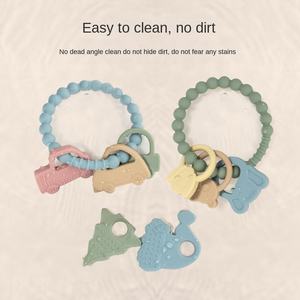 Mordedor de Silicona de Grado Alimenticio Libre de BPA de Bimier, Juguete Sensorial con Forma <span class=keywords><strong>para</strong></span> Aliviar las Encías de los Bebés, Color Personalizado, 0-24 Meses, Regalo <span class=keywords><strong>para</strong></span> Recién Nacidos - Product Image 4