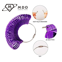 Kit d'outils de mesure professionnels britanniques/américains pour la création de bijoux DIY – Ensemble de jauges de mesure pour bagues (UK/US)