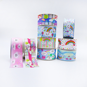 Tùy chỉnh in 4cm chiều rộng trẻ em phim hoạt hình <span class=keywords><strong>Ribbon</strong></span> cho bánh nướng hoa quà tặng trang trí bao bì, hỗ trợ logo & - Product Image 5