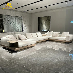 أريكة إيطالية بتصميم بسيط أثاث منزلي من الجلد لغرف المعيشة ومراكز التسوق - Product Image 1