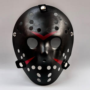 Masque <span class=keywords><strong>d</strong></span>'<span class=keywords><strong>horreur</strong></span> LED lumineux DIY Jason Voorhees en plastique rouge et blanc réutilisable et écologique pour les fournitures de fête <span class=keywords><strong>d</strong></span>'Halloween - Product Image 6