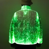 Veste d'hiver unisexe avec col montant phosphorescent Flash lumineux Party Bubble Men Puff Jacket
