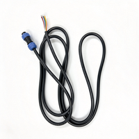 Câble d'alimentation circulaire étanche M12 personnalisé OEM/ODM, assemblage de faisceau de câbles électriques avec fiche moulée 4 broches vers extrémité dénudée