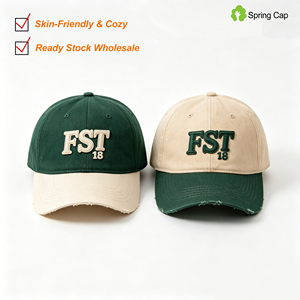 Gorra de Béisbol Personalizada <span class=keywords><strong>FST</strong></span> 18 con Bordado 3D de Dos Tonos, Visera Deshilachada, Estilo Dad Hat, Suave y Agradable al Tacto, Disponible para Venta al Por Mayor - Product Image 1