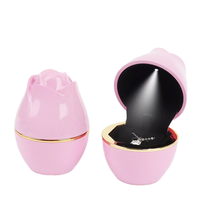 Anneau lumineux à LED en forme de rose Pendentif Présentoir à bijoux Rectangle en forme de cœur Boîte cadeau Organisateur Emballage plastique Boîte de proposition Présentoir