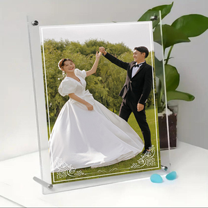 Tùy chỉnh hình ảnh trong suốt gian hàng treo tường A3 A4 rõ ràng mỏng Acrylic khối khối tấm đứng với nam châm trở lại - Product Image 2