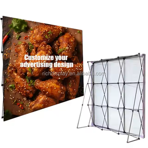 定制便携式8x10ft英尺织物，用于贸易展览背景展览促销升华活动摊位的流行展示架 - Product Image 1