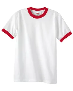 Camiseta 100% algodão de alta qualidade unissex em branco para homens, camiseta lisa com estampa de logotipo personalizado