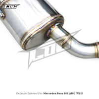 Tuyau d'échappement arrière poli de luxe pour Mercedes-Benz S63 AMG W221 6.2L 2008-2012 Boska en acier inoxydable 1.5mm Garantie 3 ans