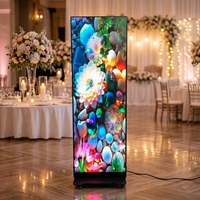 Écran LED pliable d'intérieur GOB étanche P1.86 P2.5, affichage publicitaire numérique LED portable sur pied avec armoire pliable