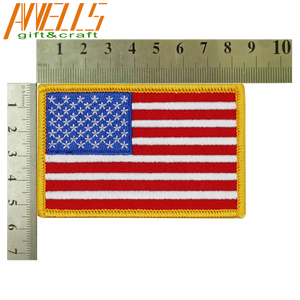 Đảo ngược cờ mỹ thêu vá Yêu Nước USA 3D sắt trên vai vá mới Twill vải Thương hiệu Mới chúng tôi cờ thiết kế - Product Image 3