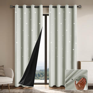Rideaux occultants DaiRui Star, vente en gros directe d'usine, <span class=keywords><strong>chambre</strong></span> d'enfant, occultation, œillets, découpes, galaxie scintillante, panneaux de fenêtre - Product Image 1