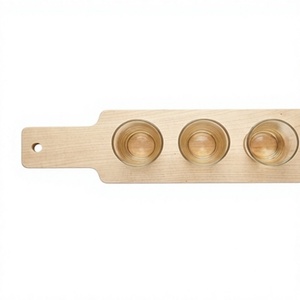 Support élégant en bois pour verres, design minimaliste, organisateur de vaisselle de cuisine, étagère de rangement durable à un seul niveau - Product Image 6