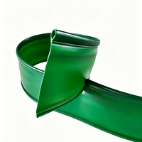 Bordure de jardin en plastique renforcée avec nervures, design flexible, piquets verts pour allées, parterres de fleurs et pelouses