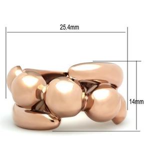 Anello in ottone con IP in oro rosa e senza pietra alla moda stile eternità stile gioielli in rame intarsio alla moda anelli di moda - Product Image 3