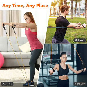 11pcs/Set Pull <b>Rope</b> Resistance Bands Portable Fitness Equipment Ankle Strap Chest Expander Elastic <b>Exercise</b> Band - Product Image 6