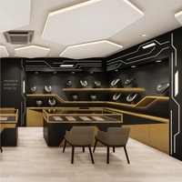 Vitrine de présentation de bijoux en verre sur mesure avec éclairage LED pour les magasins de bijoux en gros