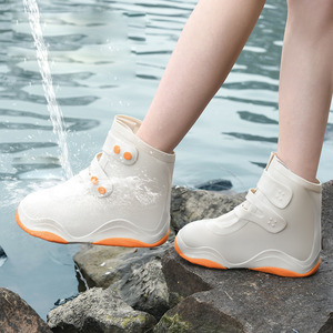 Unisex portatile ispessito resistente all'usura <span class=keywords><strong>antipioggia</strong></span> tubo medio TPE Shoe impermeabile copertura pioggia per esterni stivali - Product Image 5