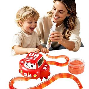 Juguete de Pista de Slime STEM DIY, Rutas Creativas, Dibuja Tu Pista, Lodo Mágico de Cristal, Pista de Carreras Eléctrica, Set de Juguetes de Pista para Niños - Product Image 1