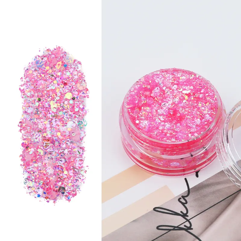 Makeup Glitter AGG Glitter Cream Gel Face Hair Makeup Glow In Dark Chunky Glitter Cosmetic Glitter Glue