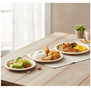 Plato Ecológico de Bagazo Biodegradable de Pulpa de Caña de Azúcar Desechable para Restaurantes, Comida para Llevar, Catering y Fiestas - Product Image 6