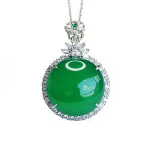 Colgante de Calcedonia Verde Estilo Chen Meng 2026, Ágata Redonda de la Suerte, Venta al por Mayor de Fábrica S4080901l - Product Image 4