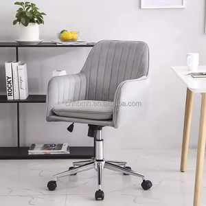 Офисный стул вращающийся бархатный тканевый стул для отдыха, офисный стул для гостиной с колесами - Product Image 5