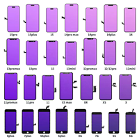 Écran LCD de remplacement pour téléphones mobiles iPhone (tous modèles : 6, 6S, 7, 8 Plus, X, XS, 11, 12, 13, 14, 15 Pro Max) – Vente en gros