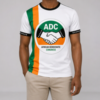 T-shirt de campagne ADC personnalisé en gros à bas prix – T-shirt imprimé pour supporters de rallye politique électionnaire au Nigeria à prix réduit