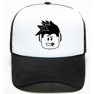 Gorra de béisbol de malla tejida de <span class=keywords><strong>Roblox</strong></span>, deportiva, transpirable, impermeable, unisex, para adultos, con letras de dibujos animados en 2D y visera de pato. - Product Image 2