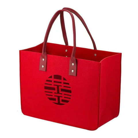 Factory Wholesale Modern New Style Fashion Custom Color High-capacity Color Block Felt Storage Bag for Shoes Traveling Wardrobe