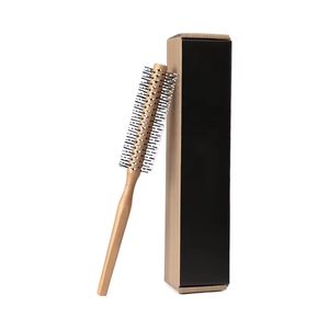 Logo personnalisé petite <span class=keywords><strong>brosse</strong></span> à cheveux ionique en bois écologique moderne professionnelle pour hommes <span class=keywords><strong>barbe</strong></span> pour la maison séchage lissage boucles frange - Product Image 1