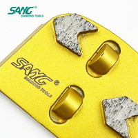Chaussures diamantées à changement rapide Polycrystalline 2*1/2 Pcd Arrow Segment Pkd Grinding Lavina pour le décapage rapide d'adhésifs époxy sur sols en béton