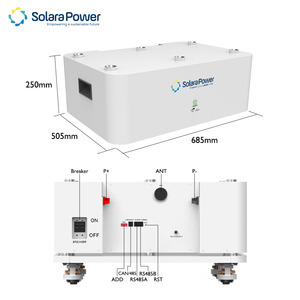 Solara Power 10KWH LiFePO4 Lithium-Ion <b>Battery</b> <b>48V</b> Solar Home Power Storage BMS Stackable CAN Split Brick 10-Year warranty - Product Image 4