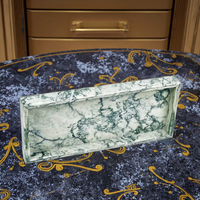 Plateau rectangulaire de luxe en marbre nordique, multi-fonctions, 30x13cm, gravé et personnalisable, pour restaurant, avec logo personnalisé, décoration