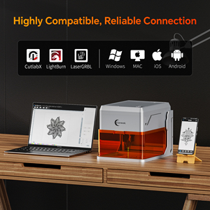 YEE-A1pro 5W+1W Grabador Láser Dual Portátil de Tamaño Compacto para Trabajos Detallados <span class=keywords><strong>en</strong></span> Metal, Cuero, Tela, Plástico y Otros Materiales. - Product Image 2