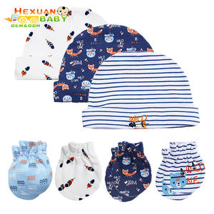 2024 ropa de bebé sombreros <span class=keywords><strong>y</strong></span> <span class=keywords><strong>manoplas</strong></span> Primavera Verano algodón producto infantil recién <span class=keywords><strong>nacido</strong></span> Niño niña conjunto de <span class=keywords><strong>manoplas</strong></span> - Product Image 3
