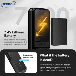 Tediton nhà máy kỹ thuật số khóa tuya Video intercom Nhận dạng khuôn mặt thông minh khóa cửa sinh trắc học vân tay vân tay khóa cửa - Product Image 5