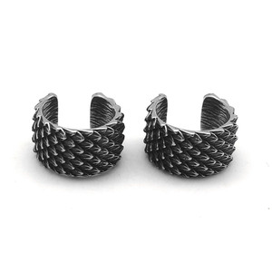 yunnique Stylish <b>Ear</b> Clips Unisex 316 Stainless Steel Retro <b>Cuff</b> <b>Earrings</b> No Piercing Needed - Product Image 2