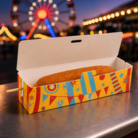 Boîte à hot-dogs pliable pop-up, vente en gros, logo personnalisé imprimé, contenants alimentaires jetables peu encombrants, fabricant Chine