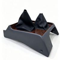 Cache-boîte de vitesses MT, panneau de console centrale, soufflets anti-poussière en cuir double pour Toyota Land Cruiser Série 80 FZJ80 FJ80 1995-1997