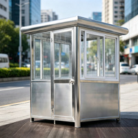 Kiosque modulaire portable résistant aux intempéries pour l'extérieur, poste de sécurité, cabine de vente de billets, maison de garde préfabriquée