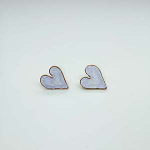 <b>Crystal</b> Heart <b>Earrings</b> 316L Stainless Steel PVD Gold Plating Sustainable Resistant Jewelry - Product Image 1