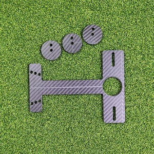 SwingPerfect Golf Outil d'alignement de putting rotatif en fibre de carbone <span class=keywords><strong>Mini</strong></span> H avec double ligne de référence, aide à l'entraînement et entraîneur de face carrée - Product Image 6