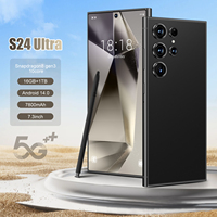 هاتف ذكي S24 Ultra 5G الأكثر مبيعًا بشاشة 6.8 بوصة وذاكرة 3 جيجابايت + 64 جيجابايت وكاميرا جميلة وقدرات ألعاب عالية وكاميرا خلفية 108 ميجابكسل، هاتف أصلي يدعم LTE باللغة الإنجليزية